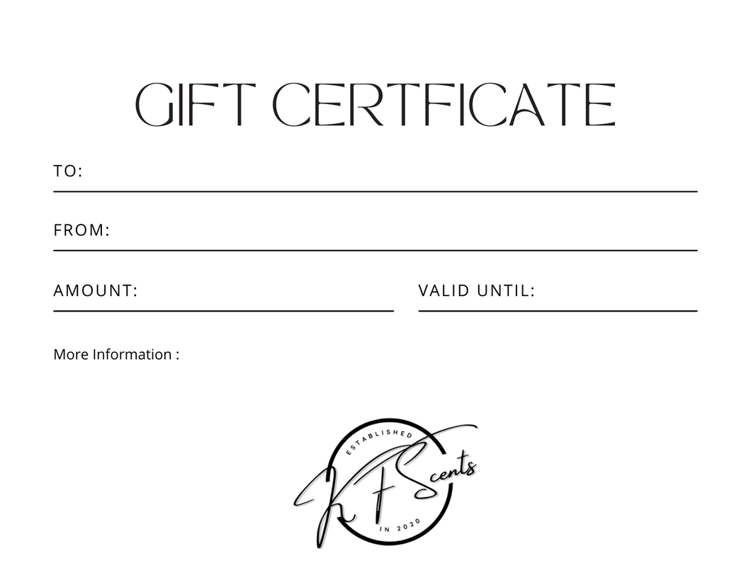 KF Scents Gift Certificate
